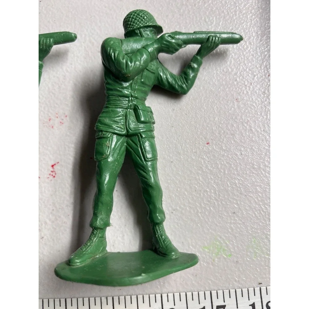 Vintage Green Plastic Toy Soldiers‎ Set Of 11 Army Figures 5